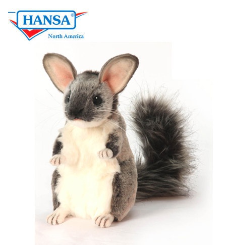 Realistic chinchilla stuffed deals animal