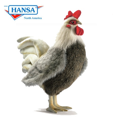 Hansa Plush Rooster White 12" Soft Doll New 7222 