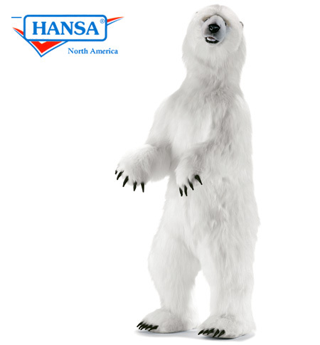 Hansatronics Mechanical Animated Polar Bear, Lifesize, Standing (0241)