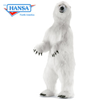 Hansa Toys 5046 Life Size Husky Dog - Black and Beige