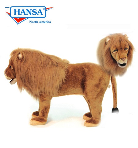 Hansa Standing Lion 7893 Plush Soft Toy Sold by Lincrafts UK Est 1993 