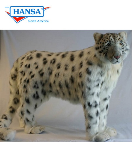 large snow leopard soft toy