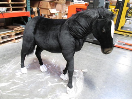 Life Size Black Pony 4059