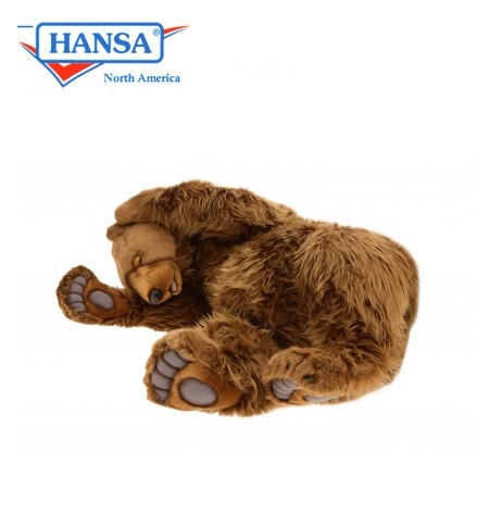 realistic stuffed grizzly bear