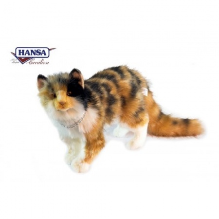 Hansa Standing Calico Cat 6966 Plush Soft Toy Sold by Lincrafts Established 1993 