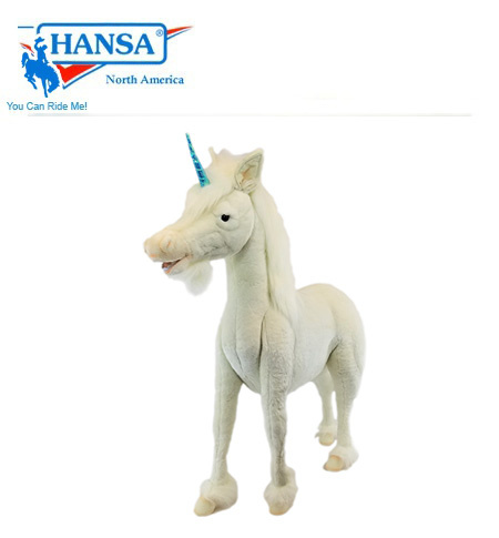Soft Toy Unicorn 27 Cm Realistic Hansa PS 10579 for sale online 