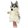 Hansa Toys 5046 Life Size Husky Dog - Black and Beige