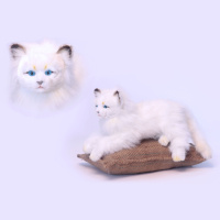 Cat White Laying 13 in. (3796)