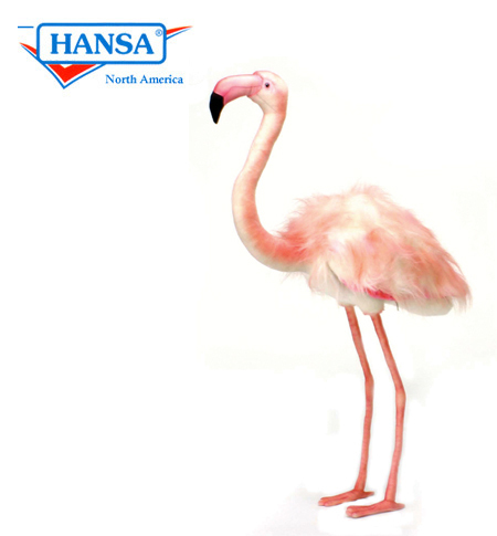 Hansa Large Flamingo 3708 Plush Soft Toy Bird Sold by Lincrafts Established 1993 