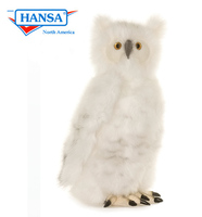 Snow Owl with Moving Head, 16in (4045)